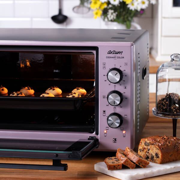 Cookart Color 50 L Çift Camlı Fırın - Nar - AR2034 - 5