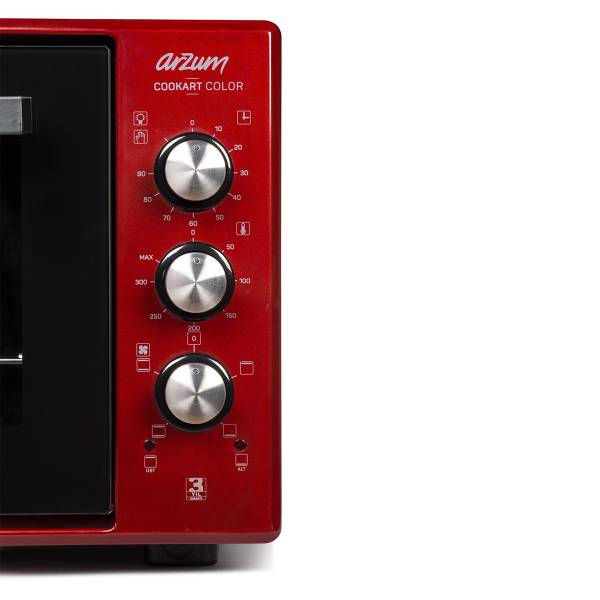 Cookart Color 50 L Çift Camlı Fırın - Nar - AR2034 - 4