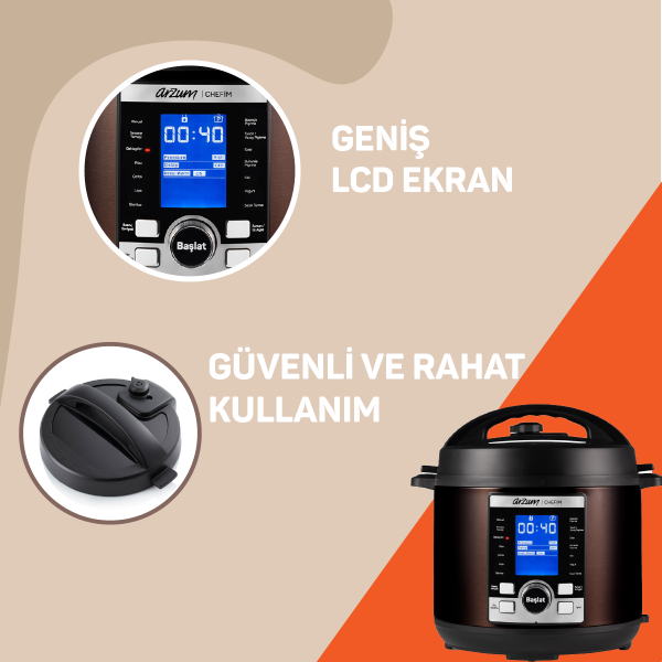 AR2055 Chefim Multi Functional Pressure Cooker - Black - 10