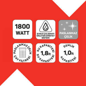 Deminde Çay Makinesi - Inox - AR3129 - 7