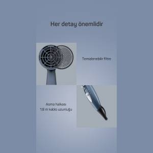 AR5014-DM Senfony Color Hair Dryer - Deep Blue - 6