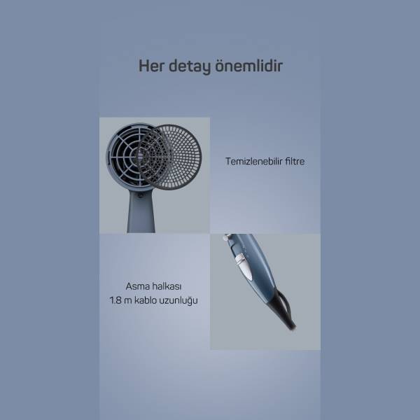 AR5014-DM Senfony Color Hair Dryer - Deep Blue - 6