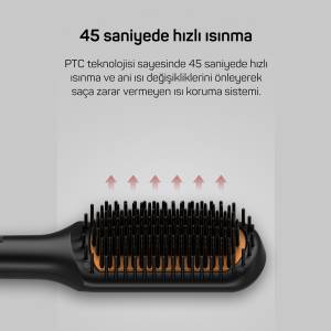AR5068 Superstar Touch Hair Straightening Brush - Black - 5