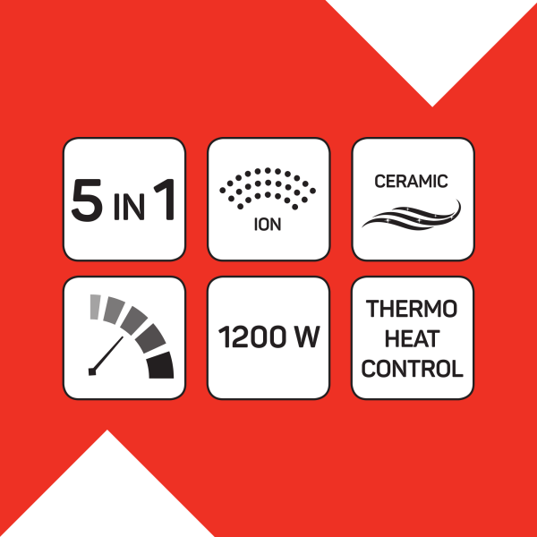 Revolution | Hava Üflemeli Saç Şekillendirici - Siyah | AR5162-94300 - 6