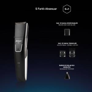 Trace 5 in 1 Erkek Bakım Seti - Siyah - AR5200 - 5