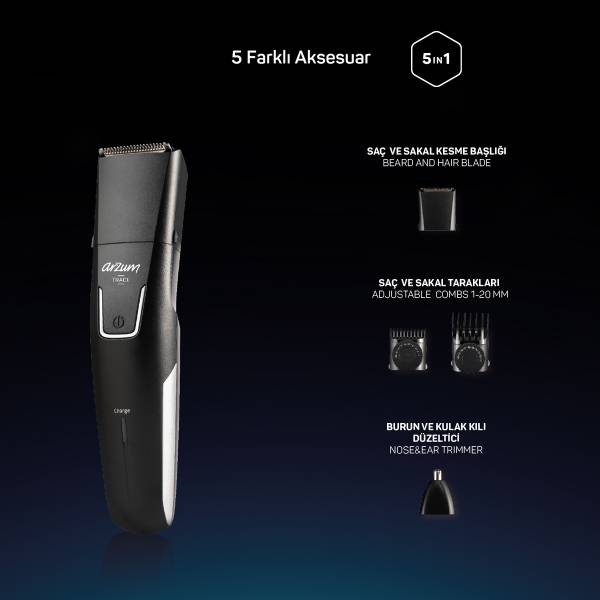 AR5200 Trace 5 in 1 Groomer Kit - Black - 5
