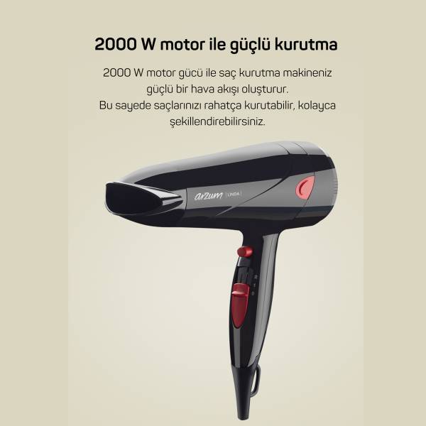 AR569 Linda Hair Dryer - Black  - 2
