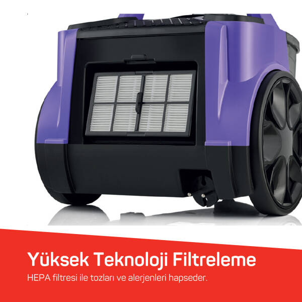 Arzum AR4070-1800 Clean Compact Cyclone Filtreli Süpürge - 4