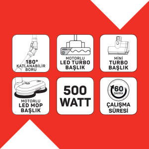 MagiClean HydroFlex | Dikey Şarjlı Süpürge - Siyah | AR4210-0100 - 11